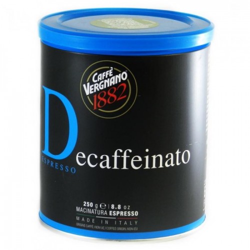 Кава мелена Caffe Vergnano 1882 без кофеїну з/б 250г Кава мелена Caffe Vergnano 1882 без кофеїну з/б 250г