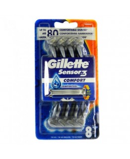 Верстати для гоління Gillette Sensor3 Comfort 8шт Верстати для гоління Gillette Sensor3 Comfort 8шт