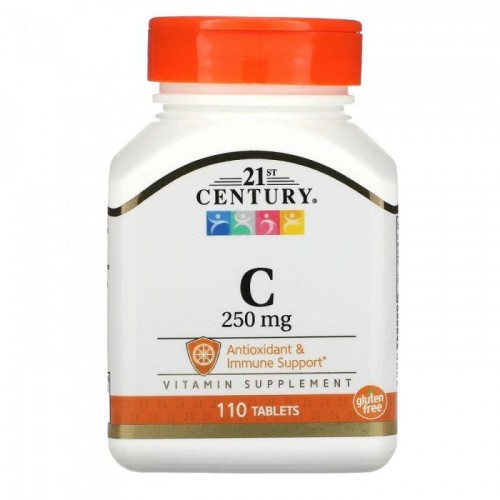 Витамины 21st Century Vitamin С 250 мг, 110шт Витамины 21st Century Vitamin С 250 мг, 110шт