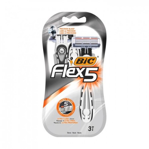 Станки для бритья Bic 5 Flex 3шт Станки для бритья Bic 5 Flex 3шт