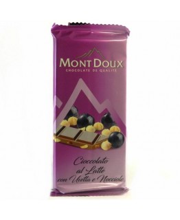 Шоколад Mont Doux Latte con Uvetta e Nocciole 100г