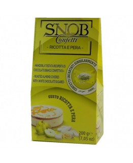 Конфеты SNOB миндаль в шоколаде вкус сыра рикотта и груша 200г