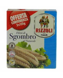 Скумбрия Rizzoli в собственном соку 2 * 90г Скумбрия Rizzoli в собственном соку 2 * 90г