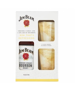 Віскі Jim Beam + 2 склянки 40% 0.7 л Віскі Jim Beam + 2 склянки 40% 0.7 л
