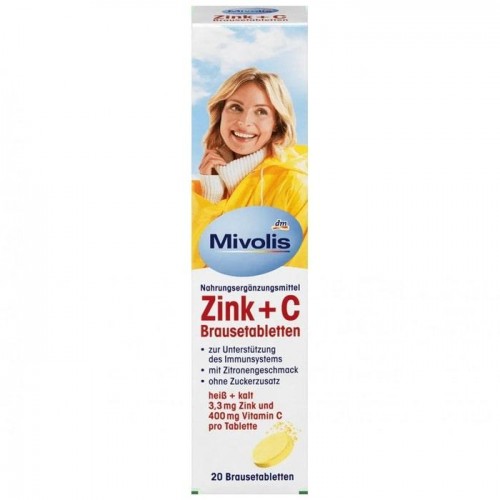 Вітаміни Mivolis Zink+C 20шт Вітаміни Mivolis Zink+C 20шт