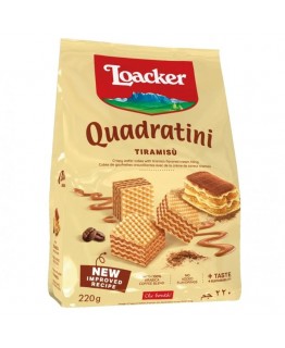 Вафли Loacker Quadratini тирамису 220 г