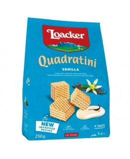 Вафли Loacket Quadratini ваниль 250 г