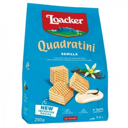 Вафли Loacket Quadratini ваниль 250 г Вафли Loacket Quadratini ваниль 250 г