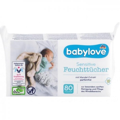 Влажные салфетки Baby love Sensitive 80шт Влажные салфетки Baby love Sensitive 80шт