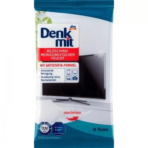 Влажные салфетки Denk mit для гаджетов и мониторов ТВ 20шт Влажные салфетки Denk mit для гаджетов и мониторов ТВ 20шт