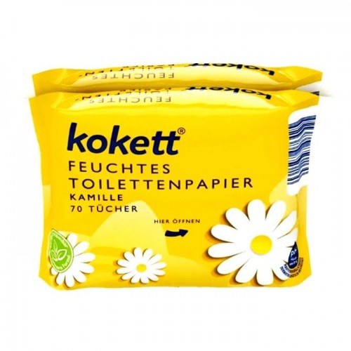 Влажная туалетная бумага Kokett Kamille 70 шт Влажная туалетная бумага Kokett Kamille 70 шт