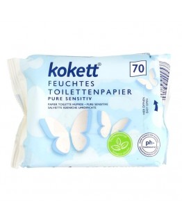 Влажная туалетная бумага Kokett sensitiv 70 шт