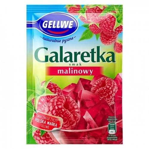 Желе заливне Gellwe зі смаком малини 72г Желе заливне Gellwe зі смаком малини 72г