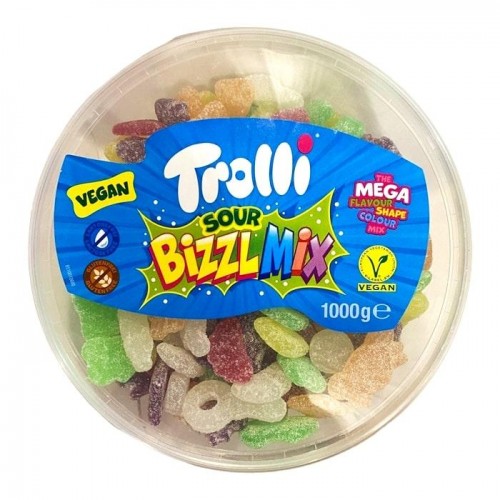 Желейки Trolli Bizzl mix із фруктовим смаком 1 кг Желейки Trolli Bizzl mix із фруктовим смаком 1 кг