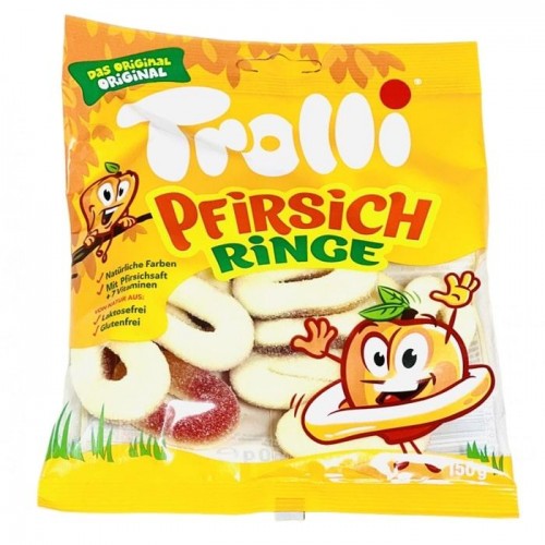Желейки Trolli Pfirsich ringe 150 г Желейки Trolli Pfirsich ringe 150 г