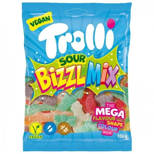 Желейки Trolli Sour Bizzl Mix 150 г Желейки Trolli Sour Bizzl Mix 150 г