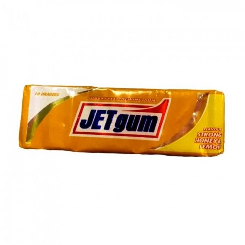 Жевательная резинка JETgum мед-лимон 10 шт Жевательная резинка JETgum мед-лимон 10 шт