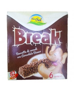 Злаковые батончики ManuSol Break с белым шоколадом (6*21) 126 г Злаковые батончики ManuSol Break с белым шоколадом (6*21) 126 г