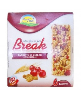 Злаковые батончики ManuSol Break с черникой (6*21) 126 г