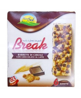 Злаковые батончики ManuSol Break с шоколадом (6*21) 126 г