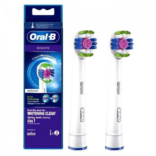 Сменные насадки Oral-B 3D-White для электрической зубной щетки 2шт Сменные насадки Oral-B 3D-White для электрической зубной щетки 2шт