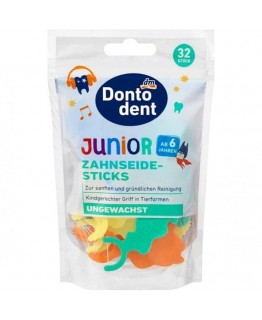 Зубна нитка Donto dent для дітей віком від 6 років 32 шт. Зубна нитка Donto dent для дітей віком від 6 років 32 шт.