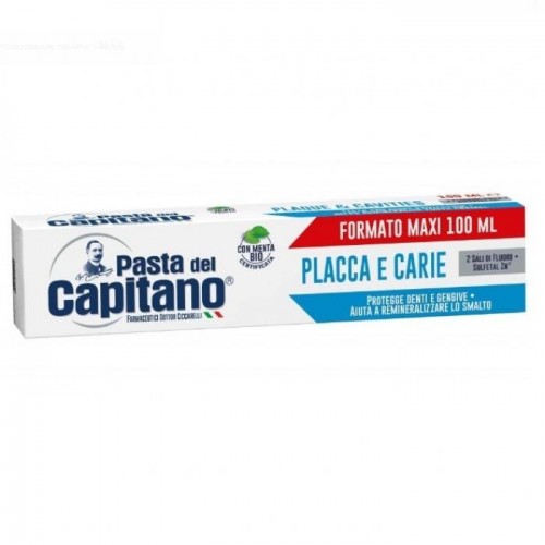 Зубная паста Capitano Protezione Placca e Carie защита от налета и кариеса 100 мл Зубная паста Capitano Protezione Placca e Carie защита от налета и кариеса 100 мл
