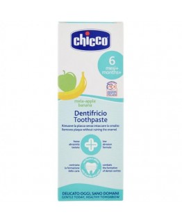 Зубная паста chicco Dentifricio яблоко-банан 6+ лет 50 мл